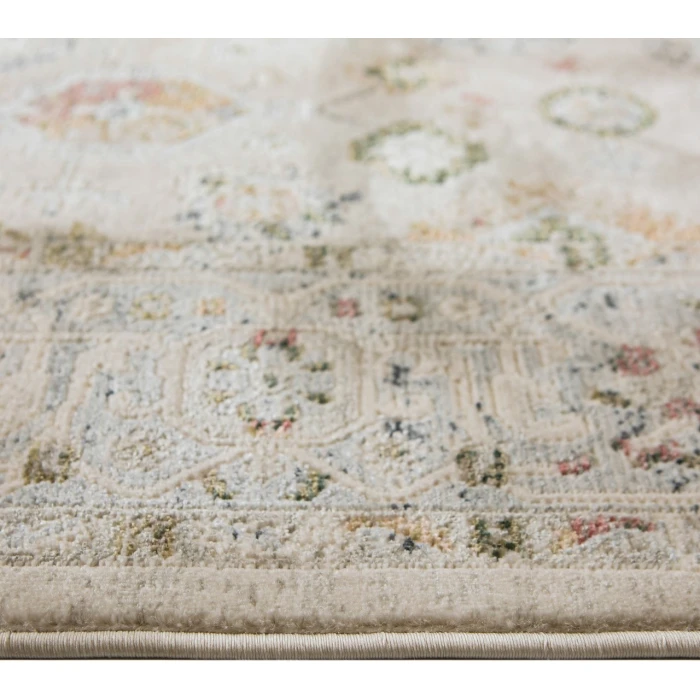 Fairmont Nesty Ivory Floral Polyester Area Rug