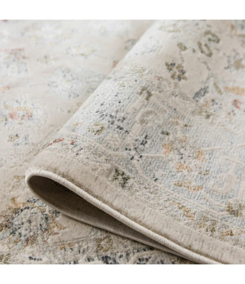 Fairmont Nesty Ivory Floral Polyester Area Rug