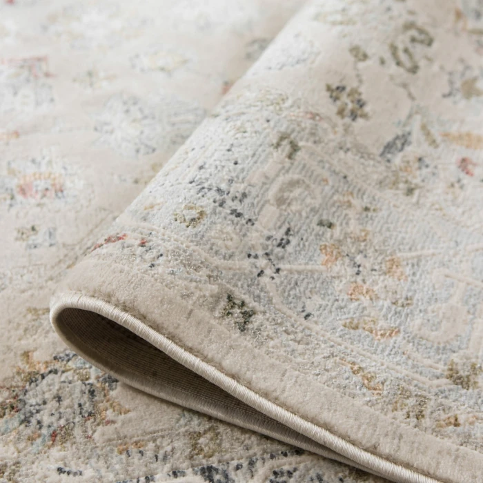 Fairmont Nesty Ivory Floral Polyester Area Rug