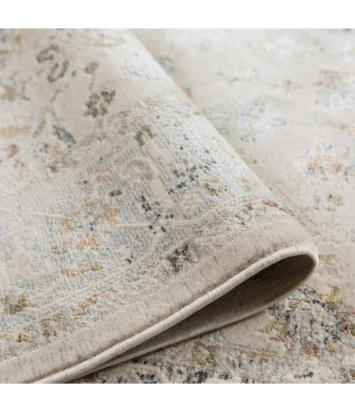 Fairmont Nesty Ivory Floral Polyester Area Rug