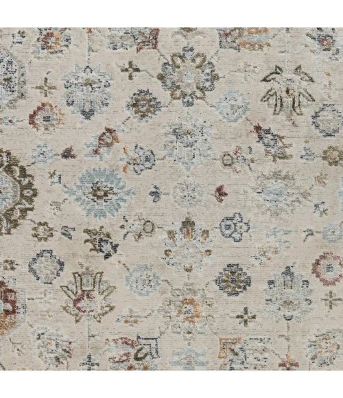 Fairmont Nesty Ivory Floral Polyester Area Rug