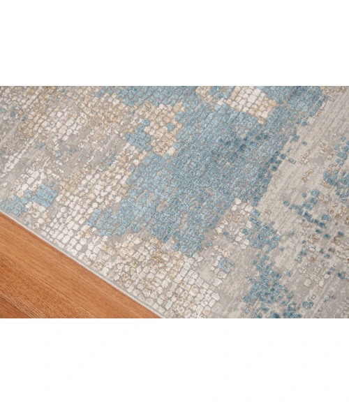 Amer Hamilton Stovall Light Blue Polyester Blend Area Rug 10'3"x14'