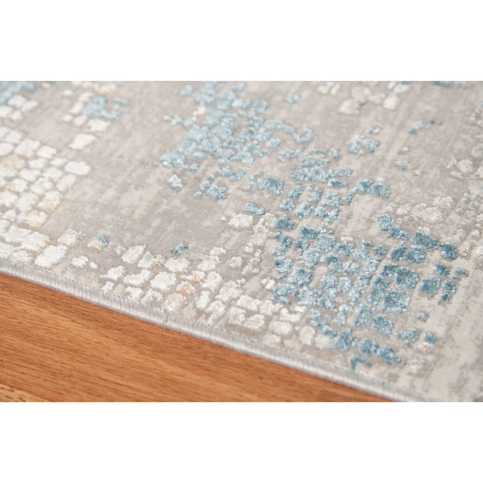 Amer Hamilton Stovall Light Blue Polyester Blend Area Rug 7'6"x9'6"