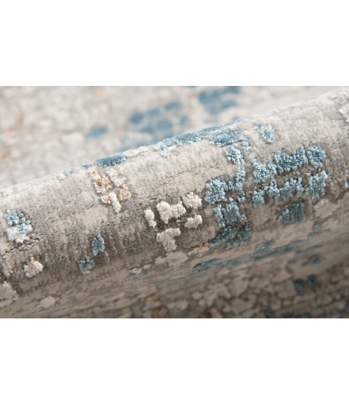 Amer Hamilton Stovall Light Blue Polyester Blend Area Rug 10'3"x14'