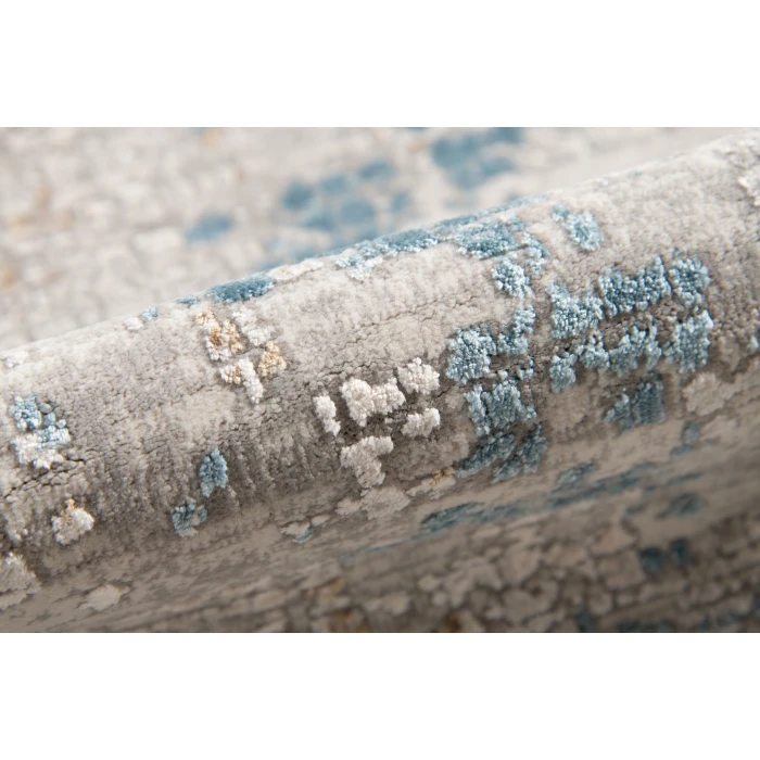 Amer Hamilton Stovall Light Blue Polyester Blend Area Rug 7'6"x9'6"