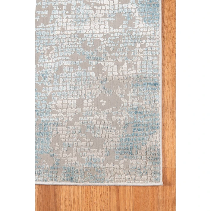 Amer Hamilton Davies Gray/Blue Polyester Blend Area Rug 8'6"x11'6"
