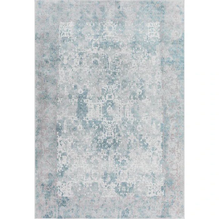Amer Hamilton Davies Gray/Blue Polyester Blend Area Rug 8'6"x11'6"