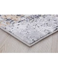 Amer Hamilton Wright Gray/Gold Polyester Blend Area Rug 7'6"x9'6"