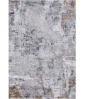 Amer Hamilton Wright Gray/Gold Polyester Blend Area Rug 7'6"x9'6"