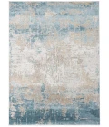 Amer Hamilton Alerra Gold/Blue Polyester Blend Area Rug 7'6"x9'6"