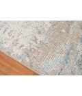 Amer Hamilton Alerra Gold/Blue Polyester Blend Area Rug 7'6"x9'6"