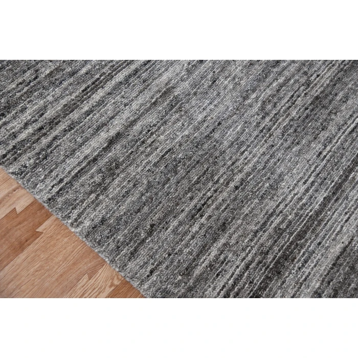 Amer Heaven Lumia Dark Gray Hand-Woven Wool Area Rug 4'x6'