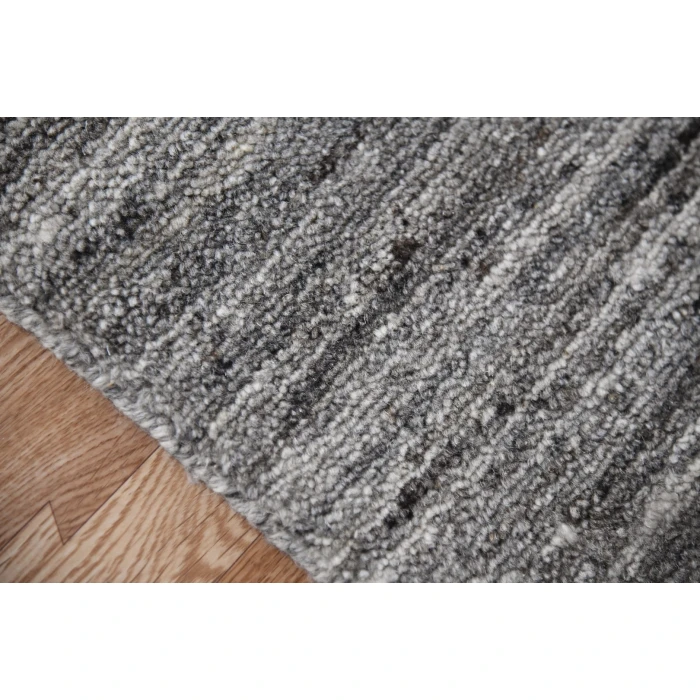 Amer Heaven Lumia Dark Gray Hand-Woven Wool Area Rug 4'x6'