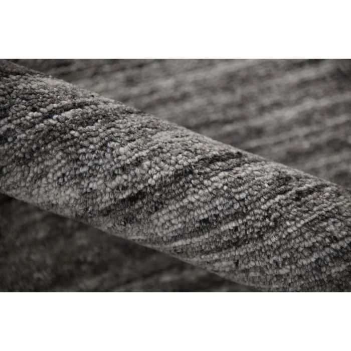 Amer Heaven Lumia Dark Gray Hand-Woven Wool Area Rug 4'x6'
