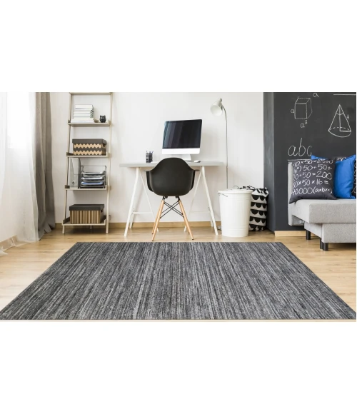 Amer Heaven Lumia Dark Gray Hand-Woven Wool Area Rug 10'x14'