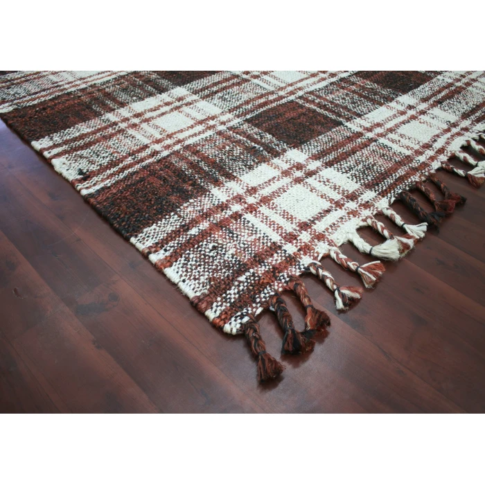 Amer Hampton Washito Brick Red Flatweave Jute Area Rug 5'x7'6"