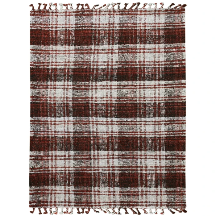 Amer Hampton Washito Brick Red Flatweave Jute Area Rug 5'x7'6"