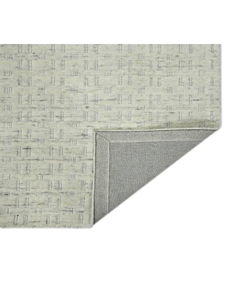 Houston Aliya Natural White Hand-Woven Wool Area Rug