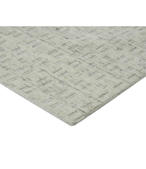 Houston Aliya Natural White Hand-Woven Wool Area Rug