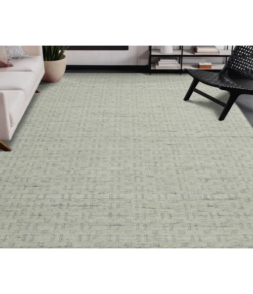 Houston Aliya Natural White Hand-Woven Wool Area Rug