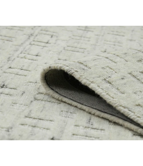 Houston Aliya Natural White Hand-Woven Wool Area Rug