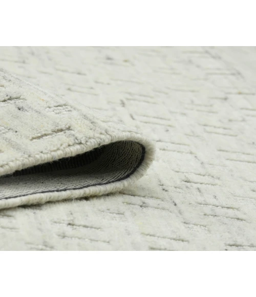 Houston Aliya Natural White Hand-Woven Wool Area Rug