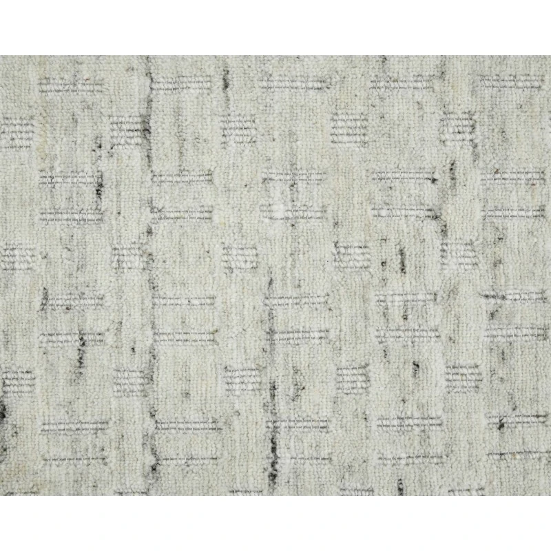 Houston Aliya Natural White Hand-Woven Wool Area Rug