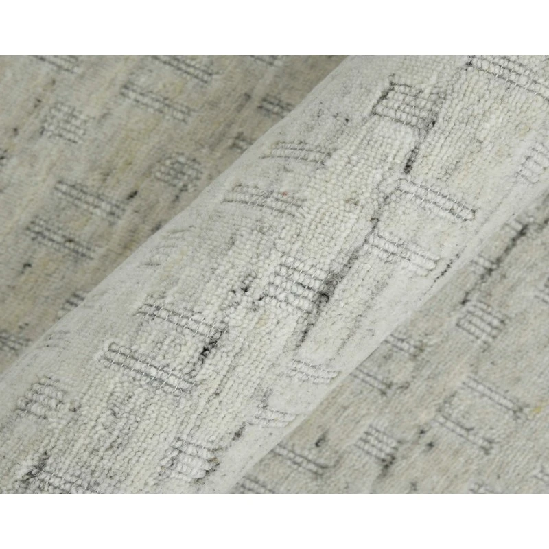 Houston Aliya Natural White Hand-Woven Wool Area Rug