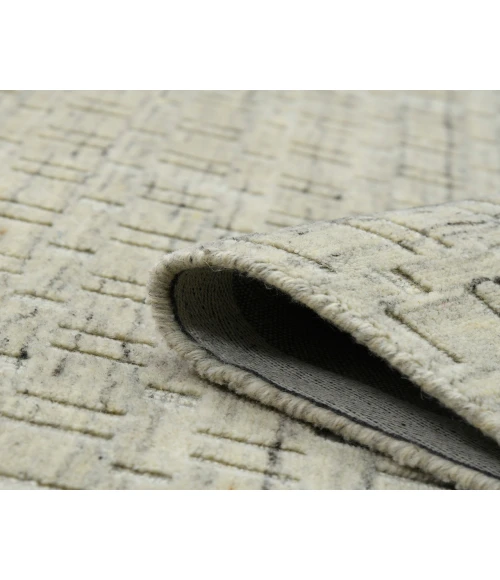 Houston Aliya Beige Hand-Woven Wool Area Rug