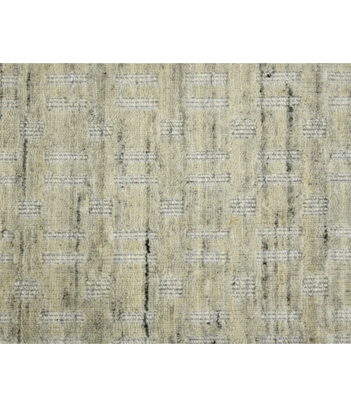 Houston Aliya Beige Hand-Woven Wool Area Rug