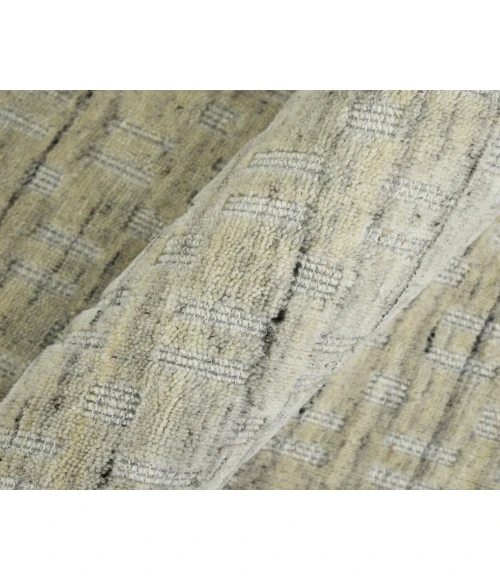 Houston Aliya Beige Hand-Woven Wool Area Rug