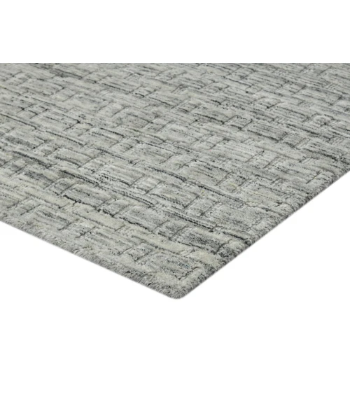 Houston Aliya Light Gray Hand-Woven Wool Area Rug