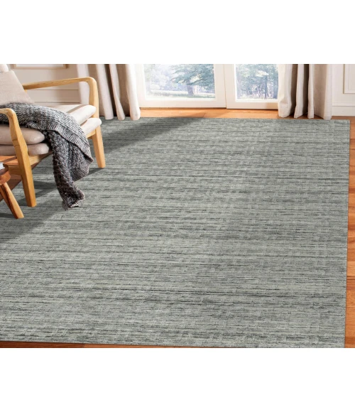 Houston Aliya Light Gray Hand-Woven Wool Area Rug
