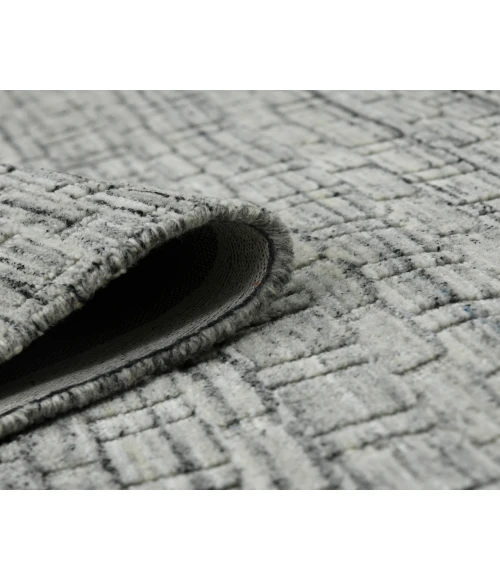 Houston Aliya Light Gray Hand-Woven Wool Area Rug