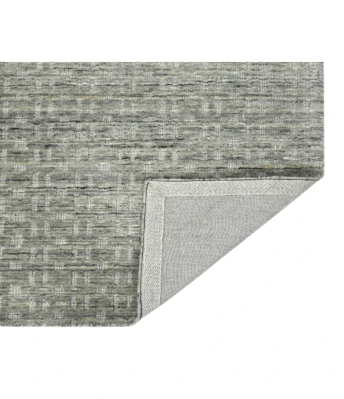 Houston Aliya Gray Hand-Woven Wool Area Rug