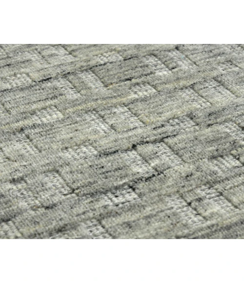 Houston Aliya Gray Hand-Woven Wool Area Rug