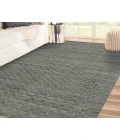 Houston Aliya Gray Hand-Woven Wool Area Rug