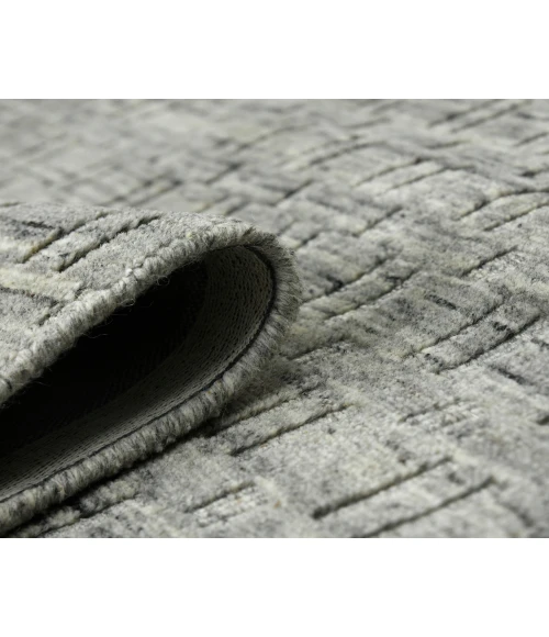 Houston Aliya Gray Hand-Woven Wool Area Rug