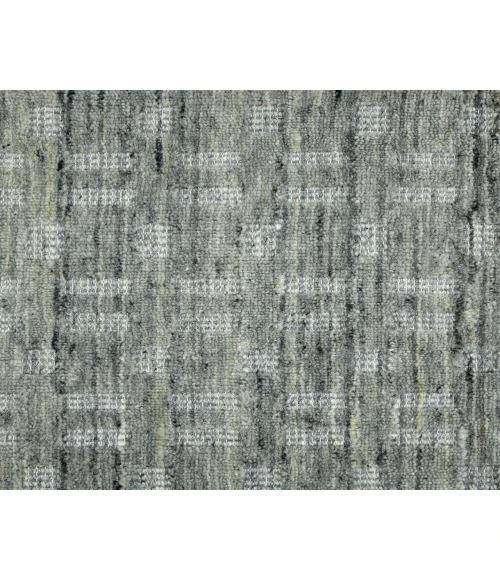 Houston Aliya Gray Hand-Woven Wool Area Rug