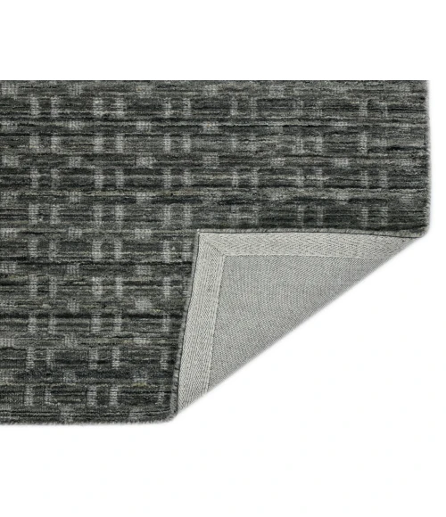 Houston Aliya Dark Gray Hand-Woven Wool Area Rug