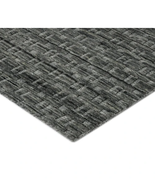 Houston Aliya Dark Gray Hand-Woven Wool Area Rug