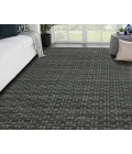Houston Aliya Dark Gray Hand-Woven Wool Area Rug