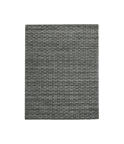 Houston Aliya Dark Gray Hand-Woven Wool Area Rug