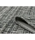 Houston Aliya Dark Gray Hand-Woven Wool Area Rug