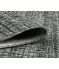 Houston Aliya Dark Gray Hand-Woven Wool Area Rug