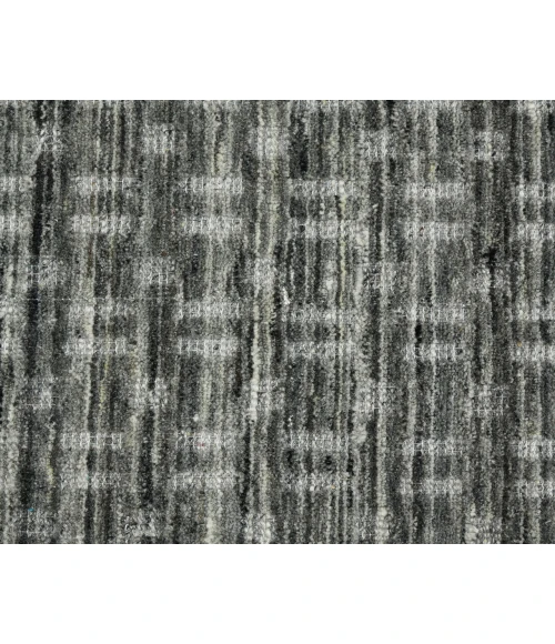 Houston Aliya Dark Gray Hand-Woven Wool Area Rug