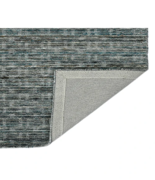 Houston Aliya Turq Gray Hand-Woven Wool Area Rug