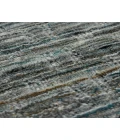 Houston Aliya Turq Gray Hand-Woven Wool Area Rug