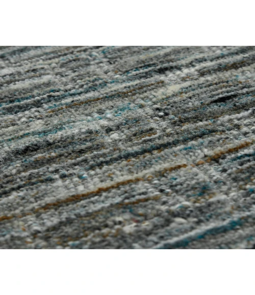 Houston Aliya Turq Gray Hand-Woven Wool Area Rug