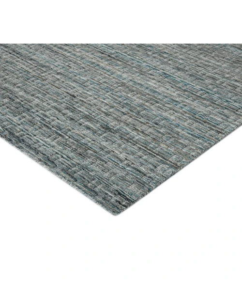 Houston Aliya Turq Gray Hand-Woven Wool Area Rug